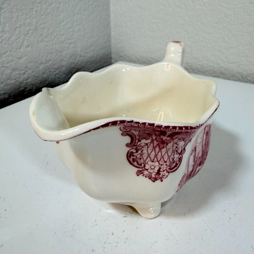 Vintage Johnson Brothers Old Britain Castles Pink Creamer Transferware Goodrich - Picture 2 of 16